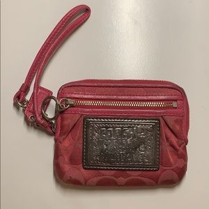 Pink Coach Classic C Poppy Wallet